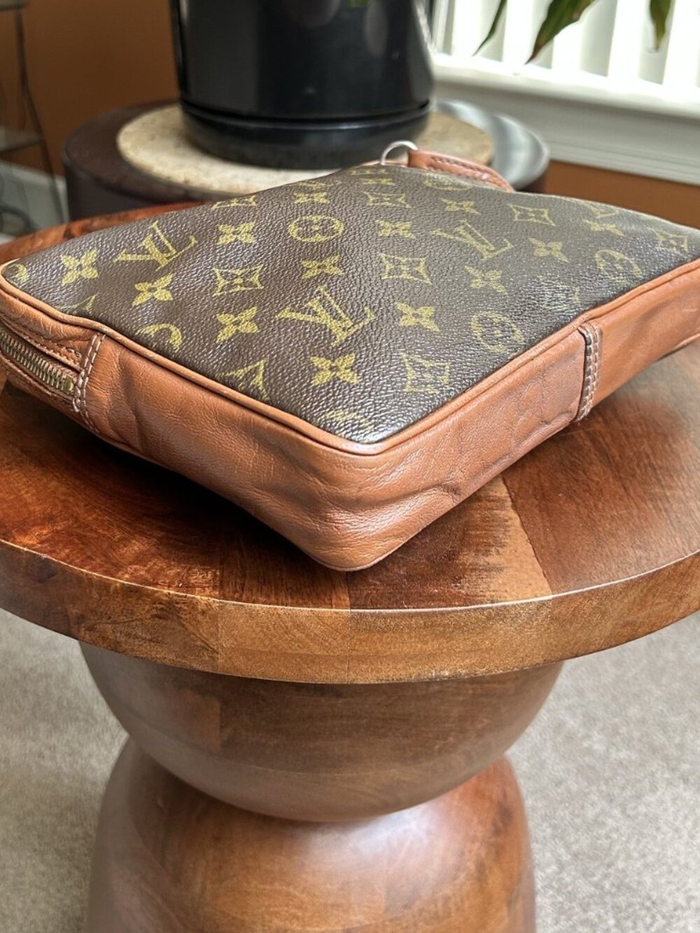 LOUIS VUITTON Monogram Pouch Clutch Wristlet - Picture 12 of 13